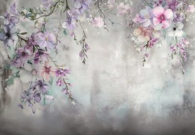 Fototapeta - Ściana z kwiatami II (196x136 cm)