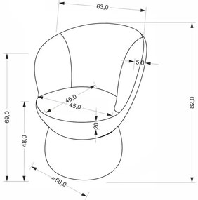 Nowoczesne beżowe krzesło obrotowe P3-K57