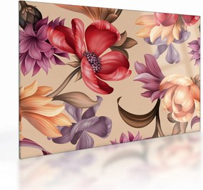 Obraz na szkle - Vintage Flowers (70x50 cm)