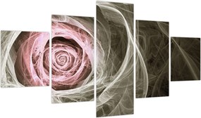 Obraz - Abstrakcyjny róż jasnoróżowy (125x70 cm)