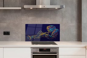 Szklany Panel Muzyk z Trąbką