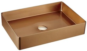 Sapho - Umywalka nablatowa AURUM 50x35 cm matowa miedziana