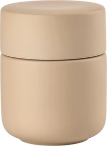 Beżowy kamionkowy organizer łazienkowy na waciki Ume – Zone