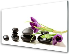 Panel Szklany do Kuchni Pierwsze Krokusy w Akwareli