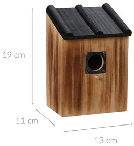 Budka lęgowa dla ptaków, drewniana, 19 cm