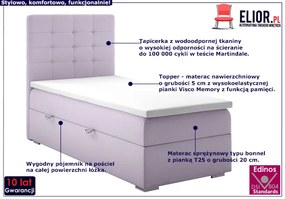 Pojedyncze łóżko hotelowe Reid 90x200 - 32 kolory