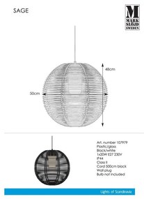 Czarna lampa wisząca Markslöjd Sage Pendant