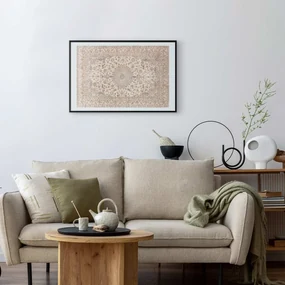 Plakat Piaskowy dywan 30x21 cm z ramą czarną z marginesem ARTGEIST B