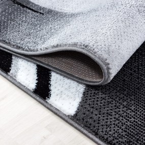 Dywan nowoczesny Parma Linie szaro-czarny 240 cm x 340 cm
