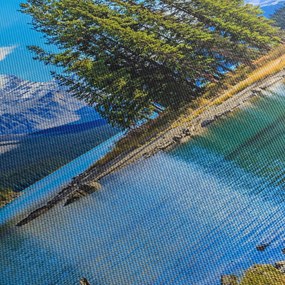 Obraz - Krajobraz górski z rzeką (170x50 cm)