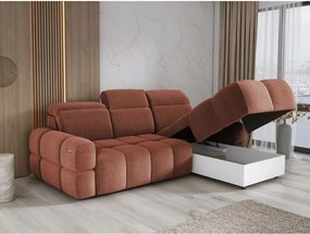 Narożnik MATEO S Wolnostojący Prawostronny Tkanina Memphis 09 kolor Miedziany WERSAL