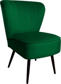 Fotel PRL tkanina Welur nogi metalowe : Kolor nogi - Czarna stożek, Kolor tkaniny - VELVET - MG25