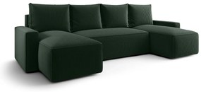 Zielony narożnik sztruksowy z pojemnikiem Z5-N26