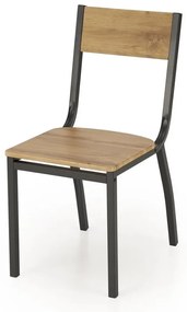 Zestaw MILTON stół + 4 krzesła dąb naturalny/czarny HALMAR