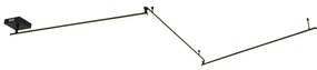 Czarna lampa sufitowa 300 cm z wbudowanym LED 3-stopniowy ściemniacz regulowany - AnnuschkaDesignerski Oswietlenie wewnetrzne