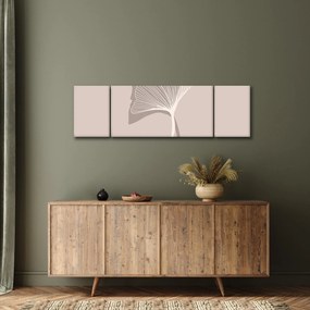 Obraz - Beżowe liście N⁰4 (170x50 cm)