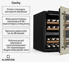 Klarstein Victoria lodówka na wino 36 butelek
