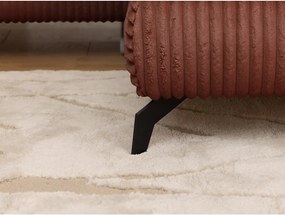 Sztruksowy narożnik w kolorze terakoty (prawostronny/w kształcie litery L) Marbeya – Ropez