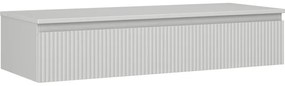 Mexen Rivel szafka łazienkowa podumywalkowa 120 cm z blatem, 1 szuflada, ryflowana , szara mat - 91A20-12023-1-BFC62