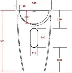Umywalka stojąca TWZ16