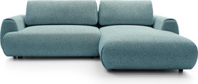 Masseno Narożnik ZEST z funkcją spania i pojemnikiem na pościel Narozniki L, Rozkładana sofa - Niebieski, PUENTE 73
