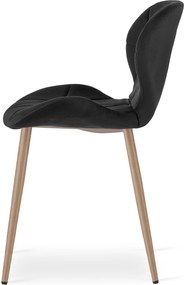 Krzesło jadalniane MANGO VELVET, czarne