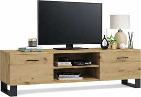 Szafka RTV na czarnych nóżkach dąb artisan W8-F20