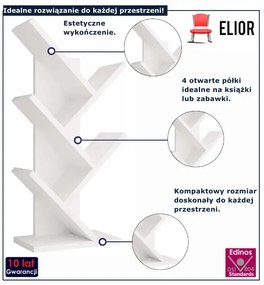 Biały regał na książki A3-Z25