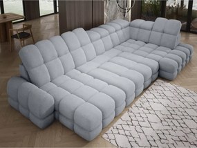 Narożnik TOLLO XL z elektryczną regulacją siedziska Prawostronny w tkaninie promocyjnej BUBBLE 06 WERSAL