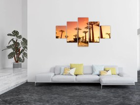 Obraz - Zachód słońca w Baobab Alley (125x70 cm)