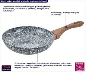 Patelnia z potrójną granitową powłoką anty-przywierającą 20 cm - Netfox 16X