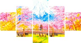 Obraz - Malowana para, akwarela (125x70 cm)