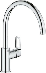 Bateria Kuchenna Jednouchwytowa BauLoop 31368001 - Wysoki Obrotowy Uchwyt - Chrom GROHE
