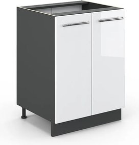 Szafki kuchenne biały wysoki połysk 60x51.6x82 fame-line