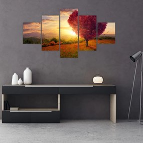 Obraz drzewa w kształcie serca (125x70 cm)