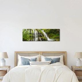 Obraz - Wodospad, Wind River Valley (z zegarem) (90x30 cm)