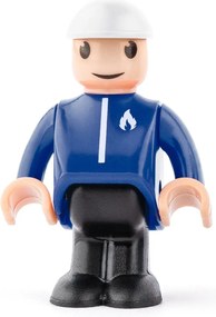 Woody Samochód Strażacy z figurką do kolejki, czerwony