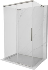 Mexen Rox-3S L kabina prysznicowa 3-ścienna rozsuwana 90 x 75 cm, transparent, nikiel szczotkowany - 8C2L-090-075-97-00-3S