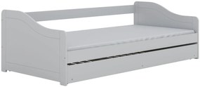 Podwójne łóżko z barierką i 2 materacami 90x200 - Orbil
