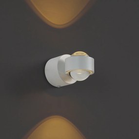 Designerski kinkiet biały z LED IP44 - Lens