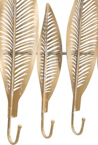 Wieszak do przedpokoju, wzór liści, 7 haczyków