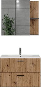 Zestaw mebli łazienkowych antracyt/artisan 80x44.6x57 irma