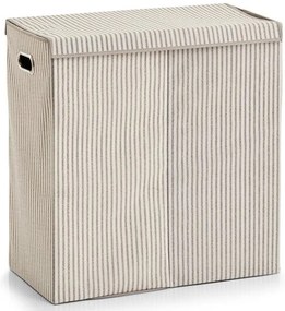Kosz dwukomorowy na pranie, składany pojemnik na brudną bieliznę - 120 l, 63 x 61,5 x 31 cm, ZELLER