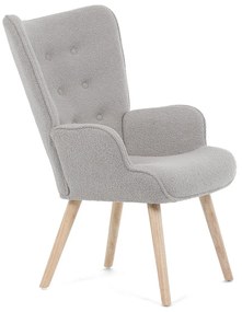 Fotel uszany Bouclé GREY2, szary