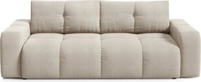 Masseno Sofa DUCA z funkcją spania i pojemnikiem na pościel, Rozkładana sofa - Beżowy, CURIO 09