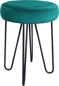 Taboret Venus tkanina Welur stelaż metalowy STOŁEK LOFT : Kolor Stelaża - Czarny , Kolor tkaniny - VELVET - MG20, Typ tkaniny - Velvet