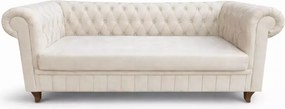 Nowoczesna kanapa pikowana Chesterfield Asti z funkcją spania