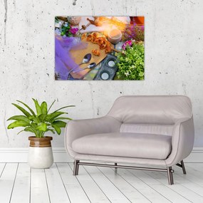 Obraz na szkle - letni piknik (70x50 cm)