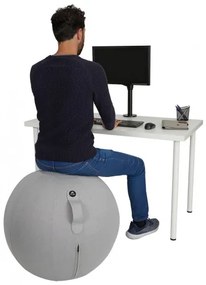 Ergonomiczna piłka do siedzenia, szara
