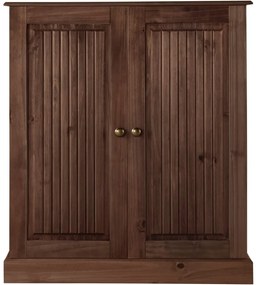 Brązowa szafka z litego drewna sosnowego 100x34 cm Mille – Støraa